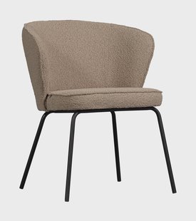 WOOOD Eetkamerstoel 'Admit' Bouclé, kleur Beige