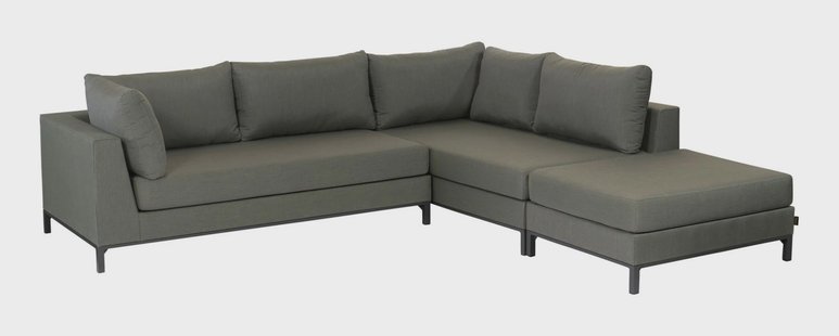 WOOOD Loungeset 'Capri' Rechts, Aluminium, kleur Groen
