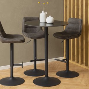 Bendt Ronde Bartafel / Statafel 'Tempest' Keramiek 80cm, Kleur Zwart