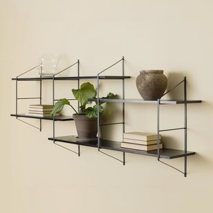 Bendt Wandrek 'Mie' metaal / hout 191 x 79cm, kleur zwart