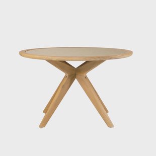 Kave Home Ronde Eettafel 'Julieta' Massief Acacia / Polycement, 120cm, kleur Beige