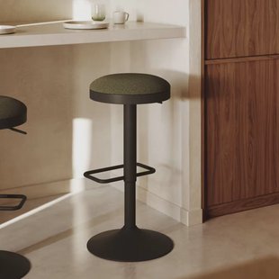 Kave Home Barkruk 'Zaib' Chenille, kleur Groen