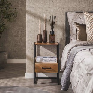 LifestyleFurn Nachtkastje 'Bethanne' Acaciahout, kleur Naturel