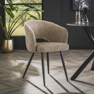 Sohome Eetkamerstoel 'Aiden' Bouclé, kleur Zand