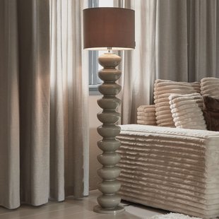Rivièra Maison Vloerlamp 'Beaugrand' Glas, 130cm hoog, kleur Beige (excl. kap)