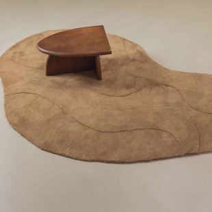 WOOOD Organisch Vloerkleed 'Alya' 170 x 240cm, kleur Pale Brown