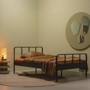 WOOOD Bed 'Mees' Staal, 120 x 200cm, kleur Zwart