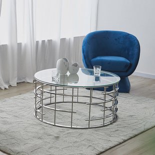 Artistiq Living Salontafel 'Marico' 90cm, kleur Zilver