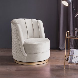 Artistiq Living Draaibare Fauteuil 'Meggie' Velvet, kleur beige