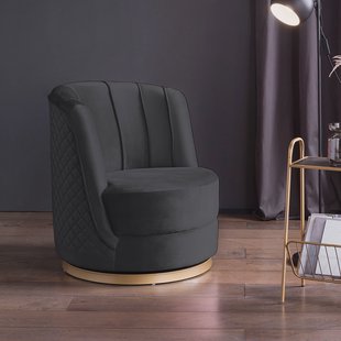 Artistiq Living Draaibare Fauteuil 'Meggie' Velvet, kleur zwart