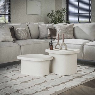 LifestyleFurn Salontafel 'Chari' Organisch, Set van 2 stuks, 57 x 44cm