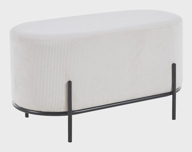 Artistiq Poef 'Nimisha' 80 x 40cm, kleur beige