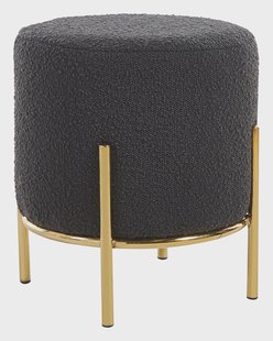 Artistiq Krukje 'Levar' 35cm, bouclé, kleur goud / antraciet