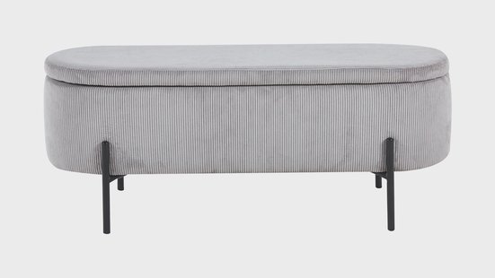 Artistiq Bankje 'Arissa' 110cm, kleur lichtgrijs