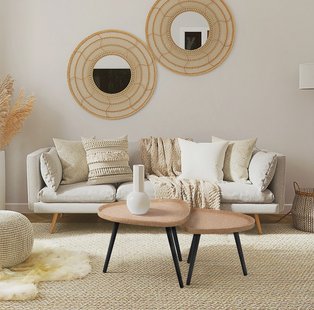 Artistiq Living Salontafel 'Micayla' Kurk, Set van 2 stuks