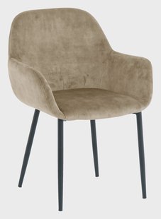 Artistiq Eetkamerstoel 'Linna' Velvet, kleur beige