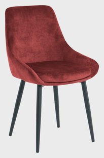 Artistiq Eetkamerstoel 'Kofi' Velvet, kleur rood
