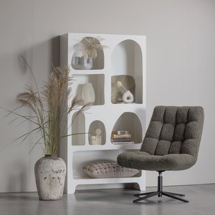 WOOOD Vakkenkast 'Caz' 180 x 95cm, kleur Wit