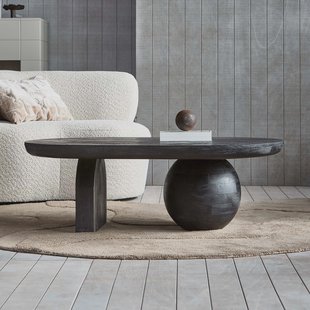 WOOOD Salontafel 'Steppe' Mangohout, 110 x 72cm, kleur zwart