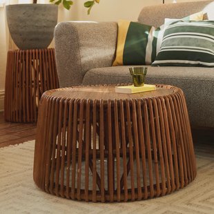 Tom Tailor Salontafel 'Romelia' Teakhout en rotan, 69cm