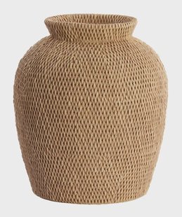 Light & Living Vaas 'Vedella' 28cm, kleur Lichtbruin
