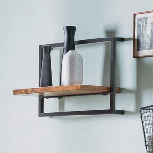 Artistiq Wandrek 'Jossue' Mangohout en metaal, 35 x 65cm