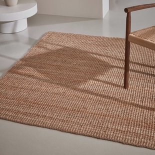 Kave Home Vloerkleed 'Madelin' Jute, 200 x 300cm, kleur Naturel