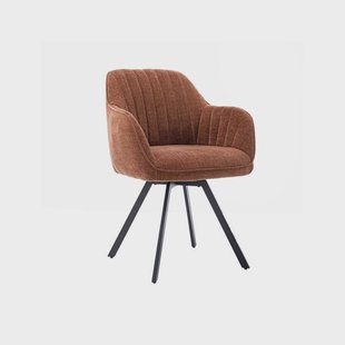 Tower Living Draaibare Eetkamerstoel 'Bruno' kleur Koper