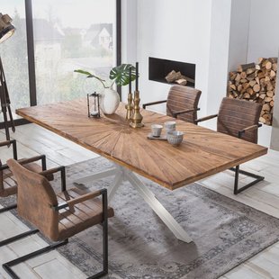 Artistiq Eettafel 'Latonja' Teakhout, 180 x 100cm, kleur Zilver