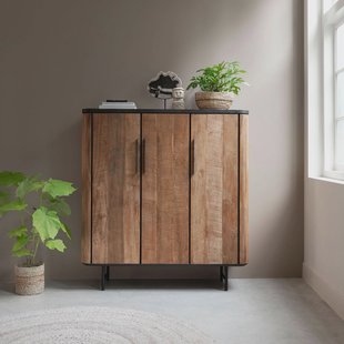DTP Home Opbergkast 'Soho' Teakhout en betonlook, 130 x 120cm