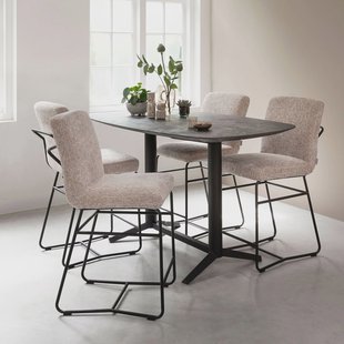 DTP Home Bartafel 'Soho' Deens ovaal, Betonlook, 160 x 90cm