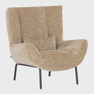 MUST Living Fauteuil 'Astro' Chenille, kleur Zand