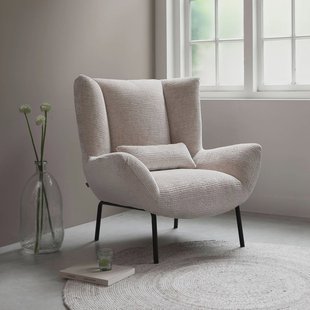 MUST Living Fauteuil 'Astro' Chenille, kleur Naturel