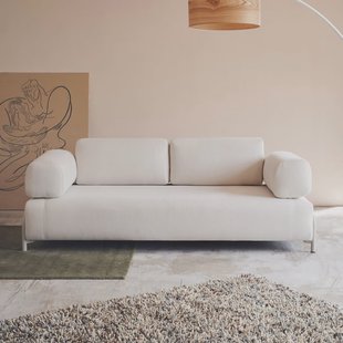 Kave Home 3-zits Bank 'Compo' Chenille, Met armleuning, kleur Beige