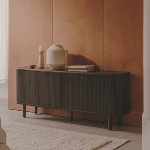 Kave Home Dressoir 'Mailen' Essenhout, 180cm, kleur Donkerbruin