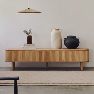 Kave Home TV-meubel 'Mailen' Essenhout, 200cm, kleur Naturel