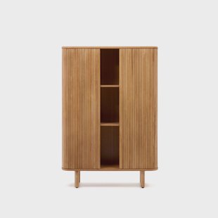 Kave Home Opbergkast 'Mailen' Essenhout, 140 x 110cm, kleur Naturel