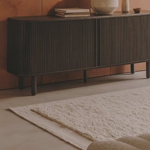 Kave Home Vloerkleed 'Marely' Wol, 160 x 230cm, kleur Wit