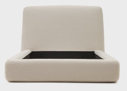 Kave Home Bed 'Martina' Bouclé 1-Persoons, 90 x 200cm