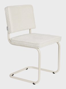 Zuiver Eetkamerstoel 'Ridge' Soft, Bouclé, kleur Wit