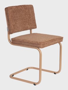 Zuiver Eetkamerstoel 'Ridge' Soft, Bouclé, kleur Terra