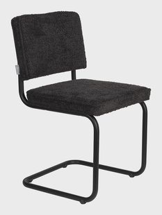 Zuiver Eetkamerstoel 'Ridge' Soft, Bouclé, kleur Zwart