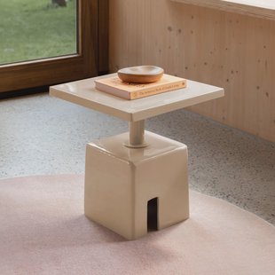 Zuiver Bijzettafel 'Chubby' 40 x 40cm, kleur Beige