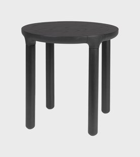 Zuiver Ronde Bijzettafel 'Storm' Eikenhout, 45cm, kleur Zwart