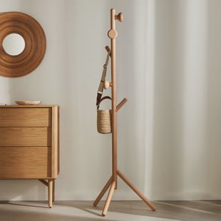 Kave Home Kapstok 'Nadue' Beukenhout, 170cm hoog, kleur Naturel