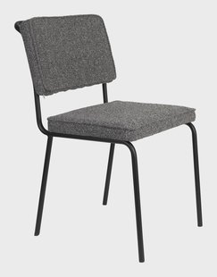 Zuiver Eetkamerstoel 'Buddy' Gerecyclede stof, kleur Zwart