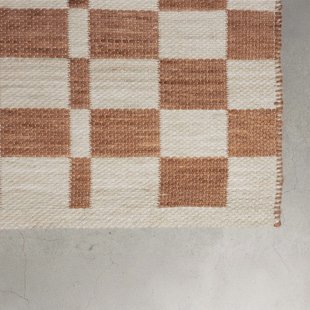 Zuiver Vloerkleed 'Checker' 160 x 230cm, kleur Terra