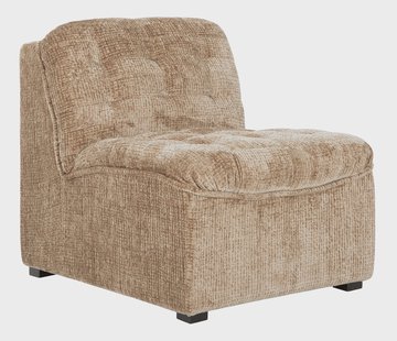 MUST Living Fauteuil 'Liberty' Chenille, kleur Zand