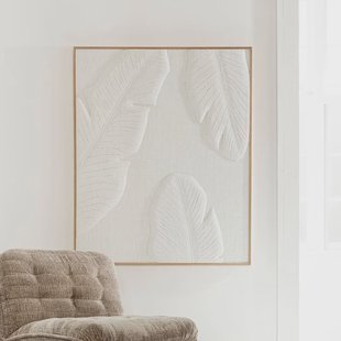 MUST Living Wanddecoratie 'Indian' Bananenblad, 127 x 102cm