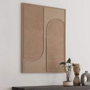 MUST Living Wanddecoratie 'Elyn' Jute, 127 x 102cm, kleur Bruin
